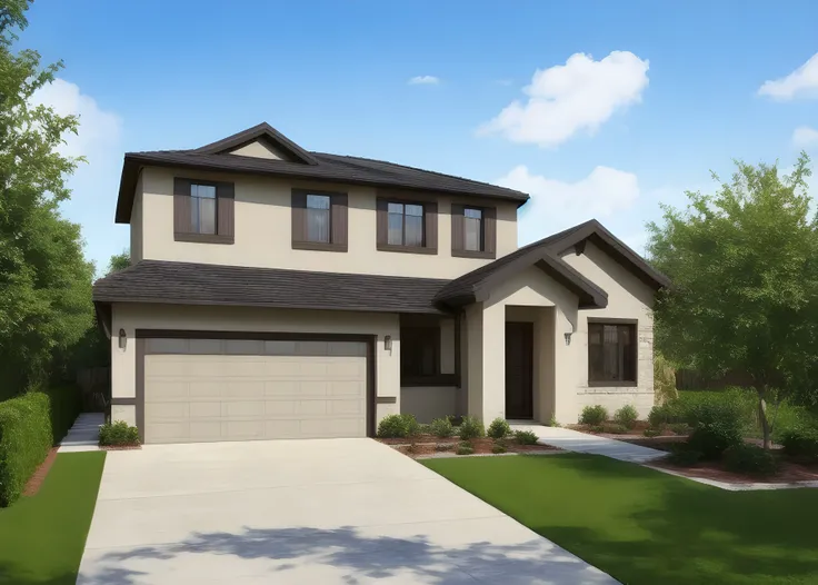 urban house with driveway
