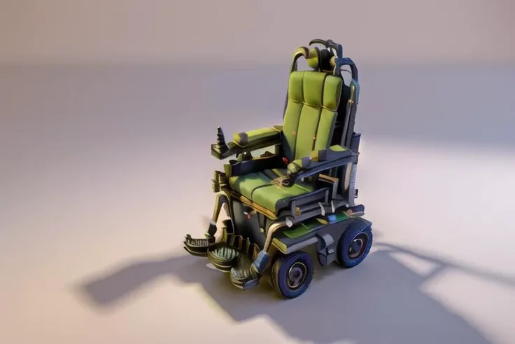 best quality, 8k, masterpiece:1.2,professional light,detail,raw photo, ultra realistic,raw photo,
 cyberpunk, (((1 hospital wheelchair))),turbocharged,armrest,
<lora:mVehicle_v10:0.8> (3d:1.2),