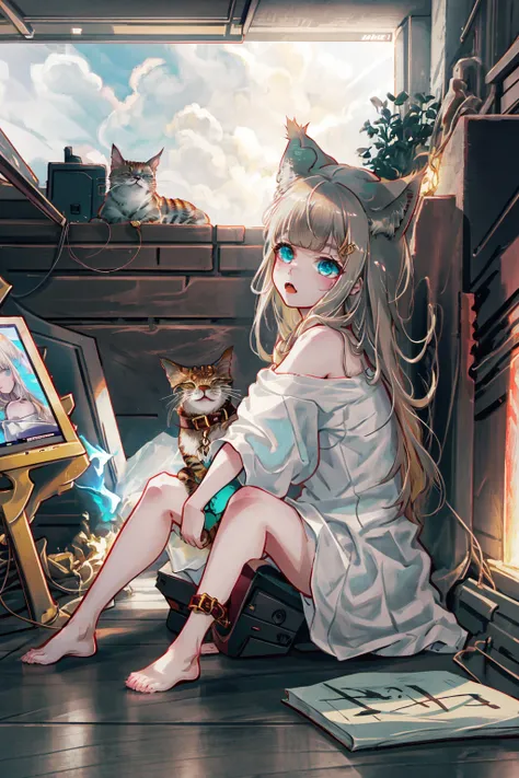 <lora:neko-000012:1>,
finely detail, (((masterpiece))),cg,((extremely detailed CG unity 8k wallpaper)),best quality, illustration,Amazing,highres,Unity Creations,game cg,intricate detail,artbook,
1girl,cat ears,