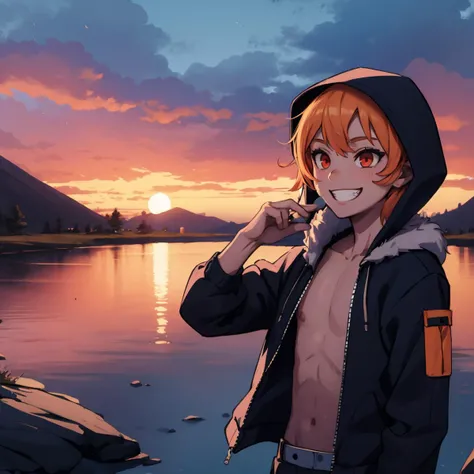 2boys, cloud, fur_trim, grin, hood, hooded_jacket, hoodie, jacket, male_focus, multiple_boys, open_clothes, red_eyes, sans, skeleton, sky, smile, sunset, teeth, upper_body, BOLD,
<lora:detailed_notrigger:1>, epic masterpiece, 8k, high contrast, (ultra-detailed), digital art, detailed environment, perfect view of the upper half of the body, <lora:goodhands_Beta_Gtonero:0.7>, good hands,