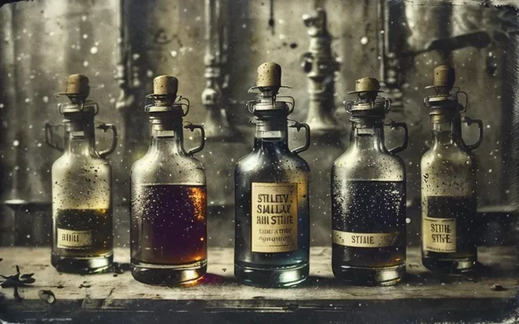 scifi cabinet of curiosities sflower stillife. alchemic symbols bottles and vintage vials , drapery. collodion cinematic film still close-up, editorial photograph , augmented brutalism retrofuturistic <lora:graphite:0.67> , grit rusty sepia grunge crepax whaenraets
<lora:guidocrepax-01-eppicrealism:0.1> <lora:haenraets-01:0.17> <lora:AIDA_ColGruBioMecV2:0.35> highly detailed , background inside dark, moody, POV, by . shallow depth of field, vignette, highly detailed, high budget Hollywood movie, bokeh, cinemascope, moody, epic, gorgeous, film grain, grainy <lora:Kozaburo_Tamamura_style_v2:0.34> faux traditional media Tamamura muted color