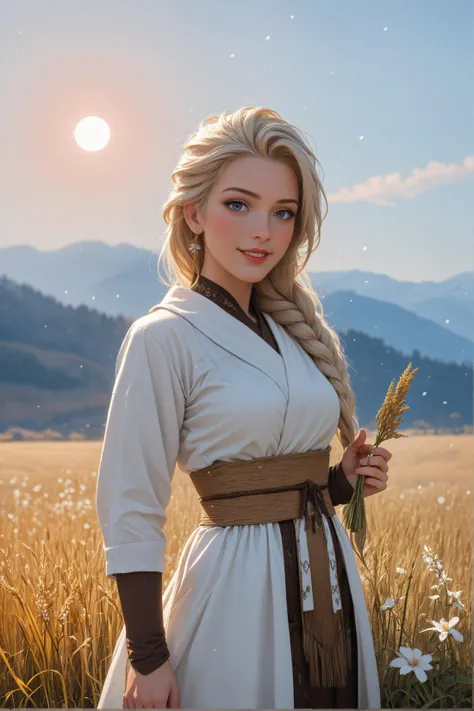 score_9, score_8_up, score_7_up,  (1girl:1.2), (eskimo), tribal, snowing, warm clothes, in a field, desolate, woman, erotic, seductive, snow, fur-trimmed clothes, blonde hair, long hair, Elsa, smile, holding white flowers, wheat field, golden sun,  <lora:pony/twilight_style:0.8> concept art, realistic, <lora:pony/expressiveh:0.8> expressiveh