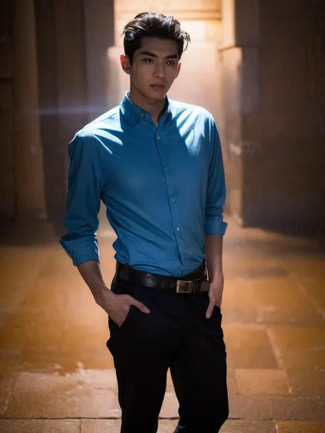 1 boy, a young man, Asian, 22 years old, handsome, hotman, male focus,
(8k, masterpiece, best quality),ultra high res, extremely detailed, beautiful lighting, (realistic, photo-realistic:1.2), photo background, perfect skin,1boy, handsome, full body, wide angle, filmg, open shirt, dark blue thong brief, solo, GS-Masculine.
<lora:add_detail:1>, <lora:Tinaå¸å¥1215:0.8>