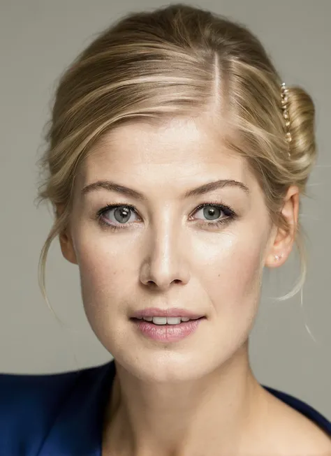 portrait of sks woman, epic (photo, studio lighting, hard light, sony a7, 50 mm, matte skin, pores, colors, hyperdetailed, hyperrealistic), <lora:locon_rosamund_v1_from_v1_64_32:1.3>