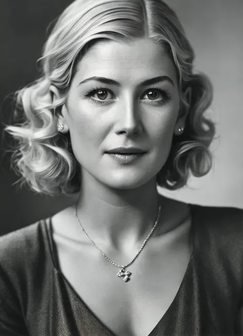 A 1930s professional photograph of sks woman, ((detailed face)), (High Detail), Sharp, 8k, ((bokeh)), <lora:locon_rosamund_v1_from_v1_64_32:1.3>