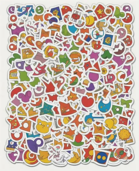 1sticker , anime, white complete background