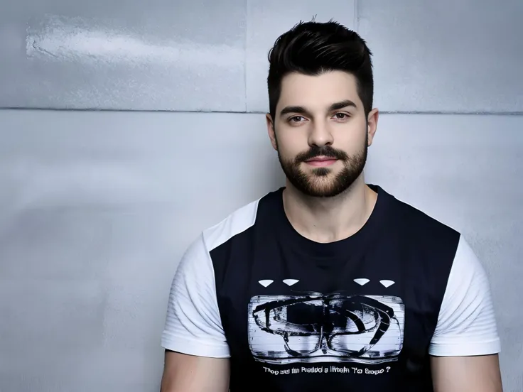 male, face, <lora:Alok Petrillo_V2:0.89>,alok, muscled, body, t-shirt, dj