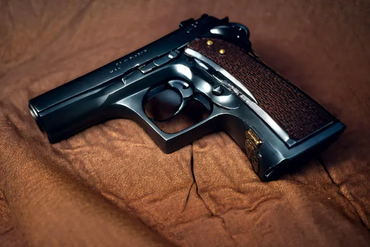 (masterpiece, best quality:1.2), ultra-detailed, gun, (realistic:1.5), <lora:EdobGunBullets_v1.0:1>