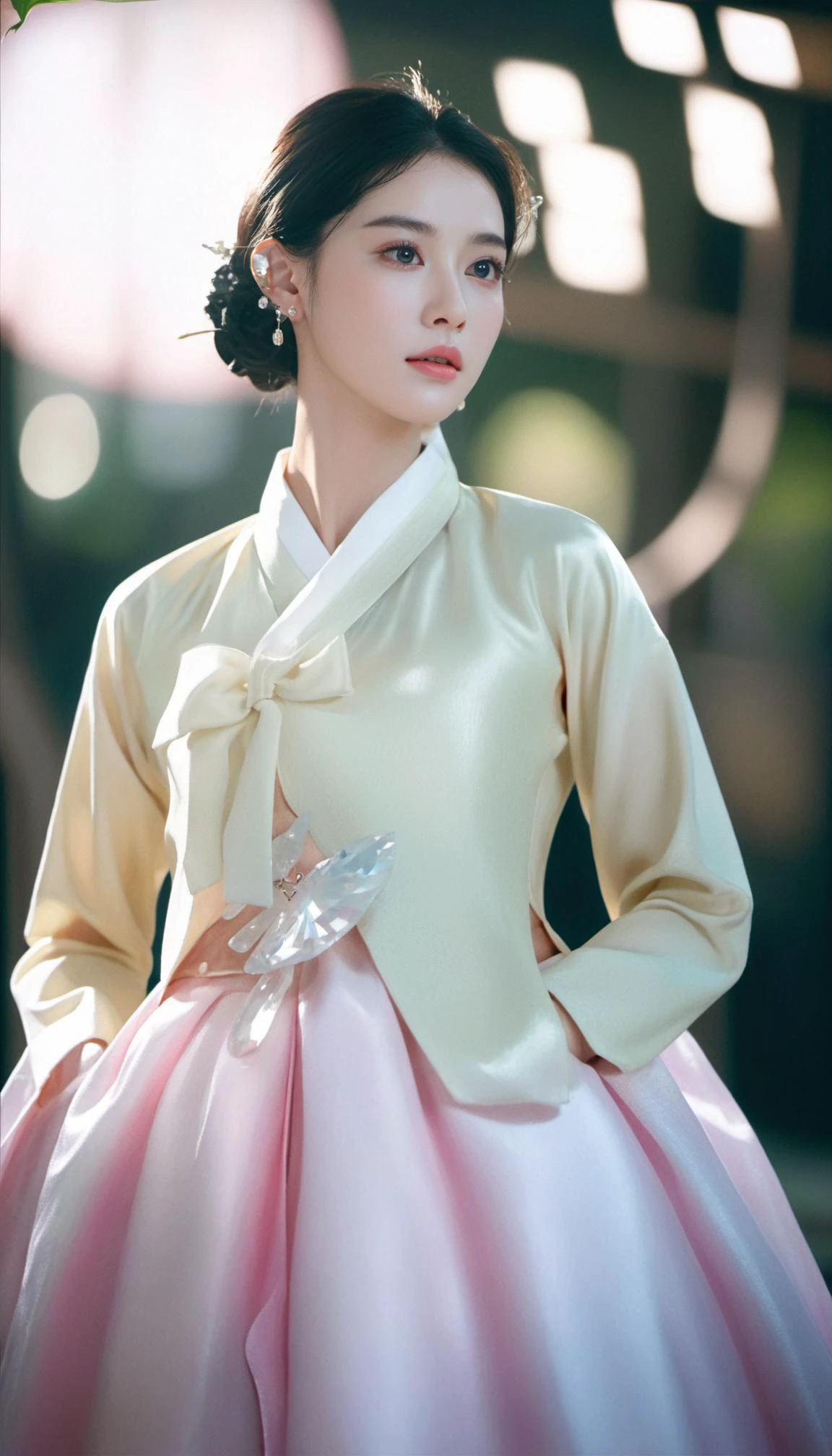 detailed eyes, Perfect features, (masterpiece), (best quality), moist skin, shiny skin, glossy skin, (good quality), intricate details, earrings, Ray Tracing, (See-through:1.3)