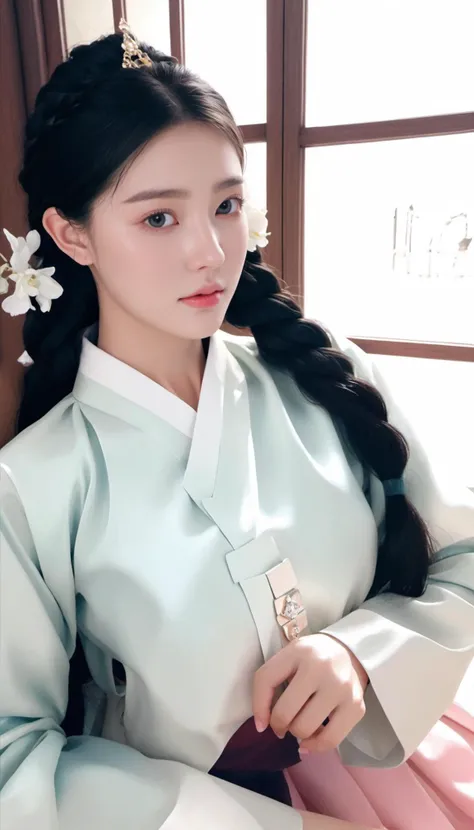 detailed eyes, Perfect features, (masterpiece), (best quality), moist skin, shiny skin, glossy skin, (good quality), intricate details, earrings, Ray Tracing, (See-through:1.3),