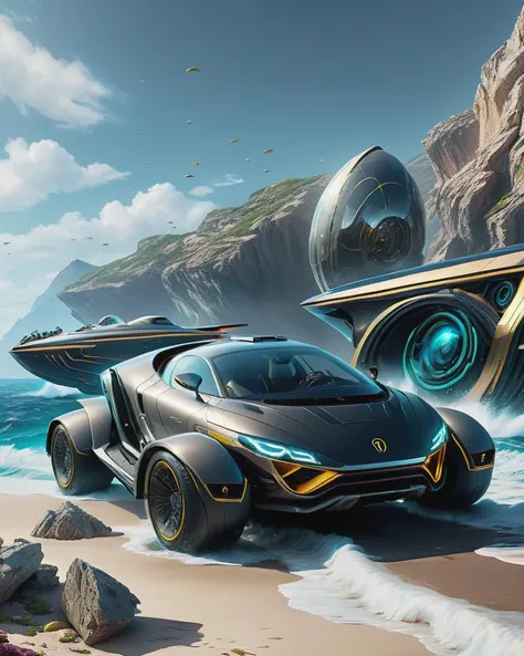 ((best quality)), ((masterpiece)), ((realistic,digital art)), (hyper detailed),  hovering  vehicle,  Nautilus (20,000 Leagues Under the Sea),      Marble, Futuristic,  Vinyl Texture,, scifi, tech,, octane rendering, raytracing, volumetric lighting, Backlit,Rim Lighting, 8K, HDR <lora:add-detail-xl:2.0> <lora:scifi-vehicles:1>