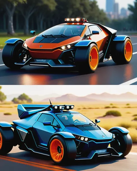 ((best quality)), ((masterpiece)), ((realistic,digital art)), (hyper detailed), ground vehicle, PAL-V Liberty, Running Board Lights, Ceramic, Bulky, , scifi, tech,, octane rendering, raytracing, volumetric lighting, Backlit,Rim Lighting, 8K, HDR <lora:add-detail-xl:2.0> <lora:scifi-vehicles:1>
