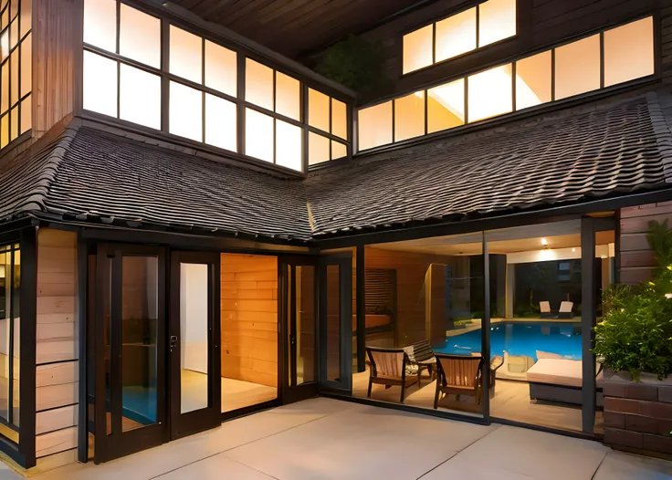 two story house outside view