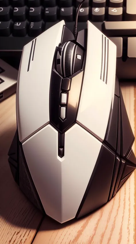 <lora:TheEmpireStyle:1> TheEmpireStyle, white, Computer mouse, hi-tech plastic