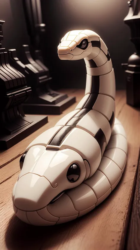 <lora:TheEmpireStyle:1> TheEmpireStyle, white, snake, hi-tech plastic