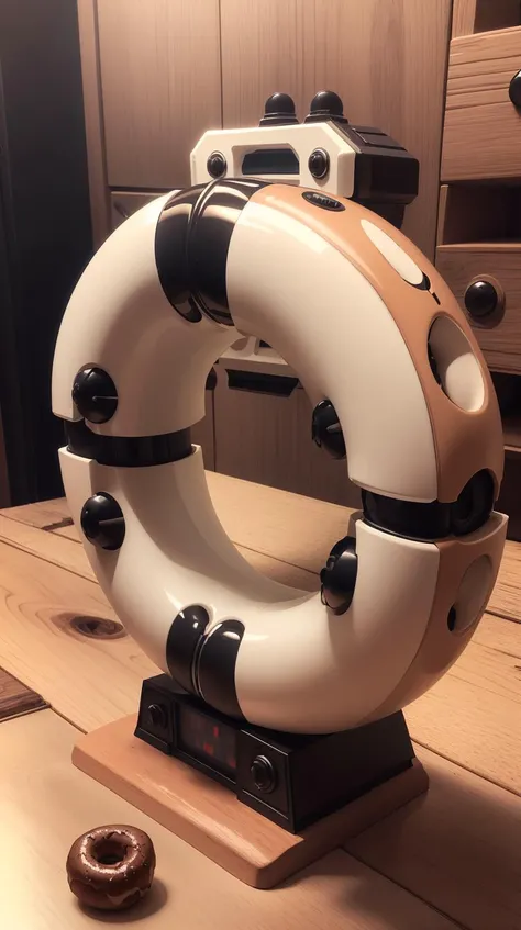<lora:TheEmpireStyle:1> TheEmpireStyle, white, doughnut, hi-tech plastic