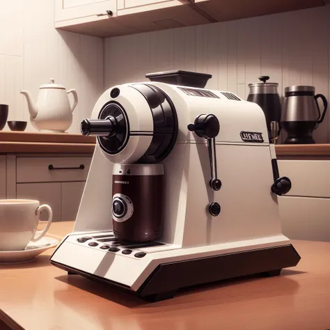<lora:TheEmpireStyle:1> TheEmpireStyle, white, Portable espresso maker, hi-tech plastic