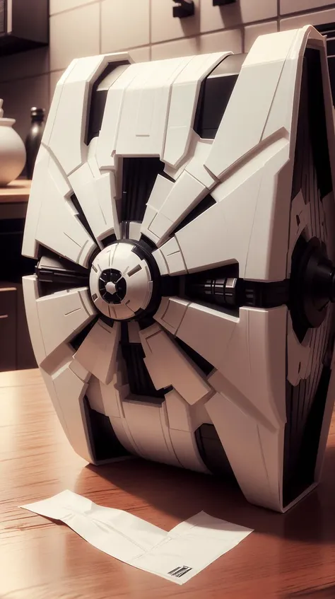 <lora:TheEmpireStyle:1> TheEmpireStyle, white, Tissue packet, hi-tech plastic
