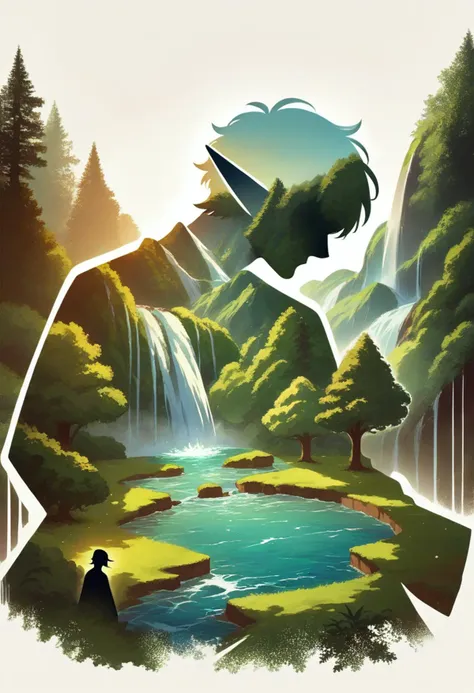 score_9, score_8_up, score_7_up, source_anime, <lora:wrnchexpwhimsicalvisions:1>, wrnchexpwhimsicalvisions, silhouette, double exposure, white background, solo, 1boy, humanoid pointy ears, waterfall, tree,