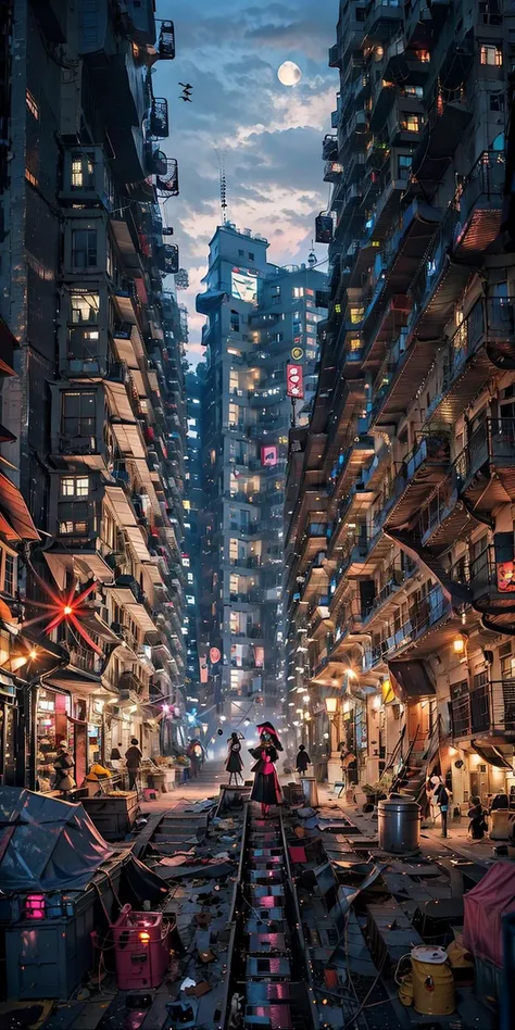 1girl, cyberpunk city