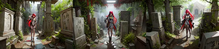 highly insanely detailed, masterpiece, top quality, best quality, highres, 4k, 8k, RAW photo, 
((ancient egyptian theme:1.2)), Hong Kong structure, building, structure, taiwan, korean, post-apocalyptic, 
swirling energy, 
tentacle, 
(underwater), 
reflection, reflective floor, 
abandoned building, overgrown with vegetation, [volumetric fog], cinematic lighting, colorful, colourful, 
(long_hair, long hair, random colors hair, glowing hair, hair over one eye, long messy hair), 
(eyelashes, eyeliner, eyeshadow, eyelashes, long eyelashes), 
collar, earrings, jewelry, necklace, armlet, 
nsfw, 
cleavage, perfect body, makeup, 
action pose, 
drunk, biting, 
dawn, 
graveyard-background, graveyard, tombstones, mausoleum, moss, old, abandoned, stone path, ruins, cracked, sun, trees, beautiful, roses, vines, 
<lora:graveyard v1:1>