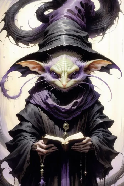 (Dramatic Painting:2) of (Detailed illustration:2),masterpiece, best quality, (Shadowy being with eldritch features and tendrils of darkness. Their color palette includes deep blacks, ethereal purples, and void-like voids, creating an unsettling and ominous presence), absurdres, intricate detailed, sharp focus, smooth, science fiction, <lora:Jean-Baptiste Monge Style:2> jean-baptiste, monge, style, watercolor, painting