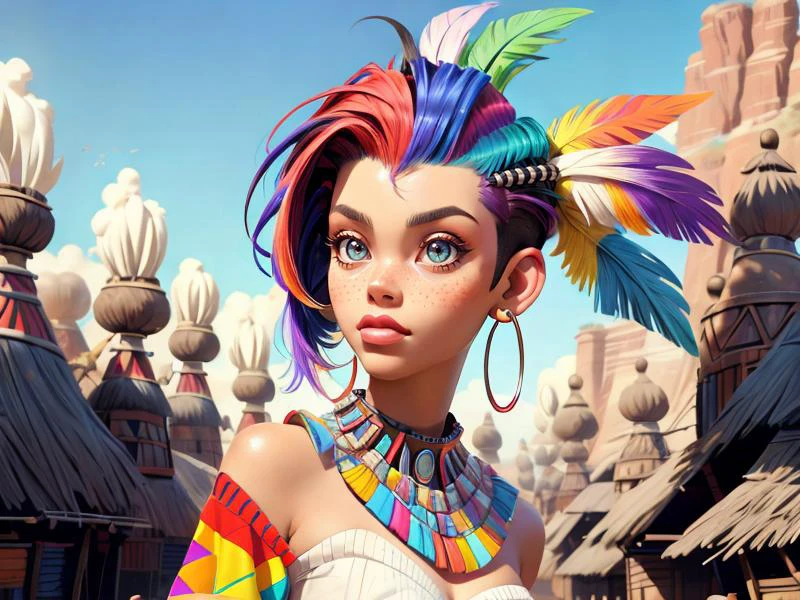 Disney, Pixar Disney, Pixar Disney, Pixar Disney, Pixar (Style: trending on artstation, ((high quality:1.2, masterpiece:1.2)) , (8k resolution) , high details, incredibly absurdres, color connection, colorized, colorful, sexy, nsfw, seductive, 3/4 body shot)
(1girl, 25 years old, big eyes, latina face, freckles, (short hair, shaved sides:1.2), multicolored hair, medium breasts)
<lora:CulturePunkBundle:0.75> (backround: ZulupunkAI, house, city)
