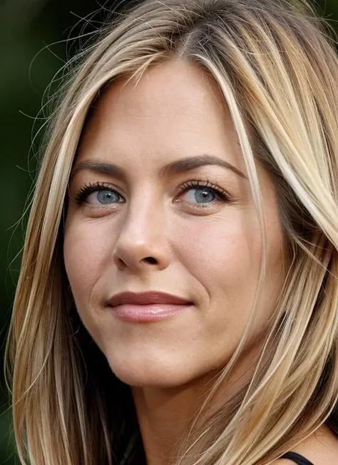 close up portrait of sks woman , by Flora Borsi, style by Flora Borsi, bold, bright colours, ((Flora Borsi)), by Dorothea Lange, <lora:lora-small-jennifer-aniston-v1:1>