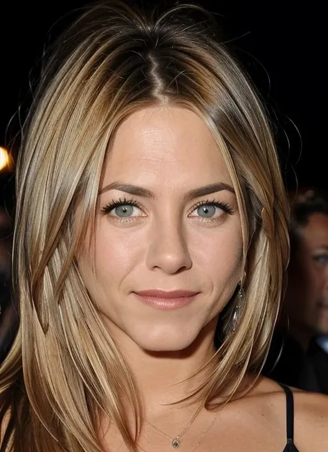 Victoria Beckham with dyed blonde hair and naked with a smile