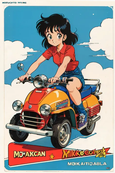 (best quality, masterpiece, RAW photo,ultra-detailed:1.2), <lyco:GoodHands-beta2:1.0>,1girl,solo,looking at viewer,smile <lyco:moko-chan_v10:0.6>
1980s \(style\),retro artstyle,toy box art,logo,riding ground vehicle,moko-chan