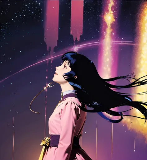 (John Singer Sargent:1.2),masterpiece,best quality,stage lights,
1girl,LynnMinmay,1girl, black hair,,cowboy shot:1.3, smile,floating tears,sing a song,looking away, look up,from side,pink stage dress,
starry sky, 
<lora:Ayami Kojima:0.5>,<lora:hair_with_scenery:0.8> <lora:LynnMinmay001:0.4>, <lora:hipoly_3dcg_v7-epoch-000012:0.5>