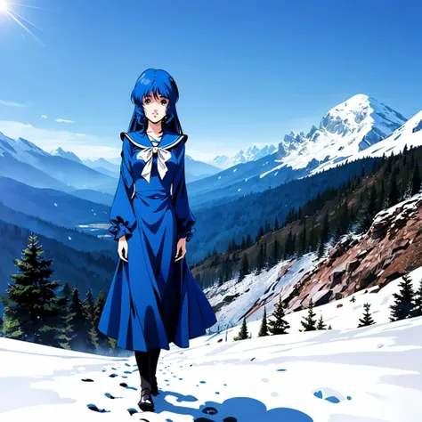 <lora:LynnMinmay001:0.7>,<lora:add_detail:0.5>,<lora:noline:0.5>,
LynnMinmay,1girl,solo,black hair,
dress,idol,
full body,standing,
nature,mountain,snow,sunshine,