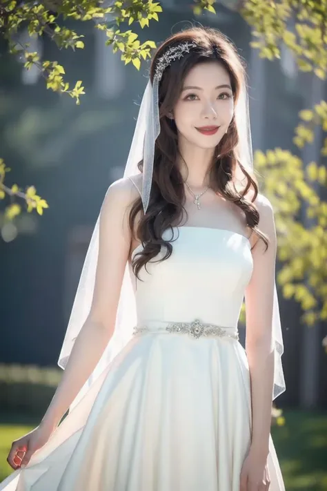 (8k, RAW photo, best quality, masterpiece),(realistic, photo-realistic),(extremely detailed CG unity 8k wallpaper),
1girl,upper body,at wedding party,<lora:wedding:0.8>wedding dress,<lora:20230629161150:0.85>,wedding veil,holding flowers in hand,