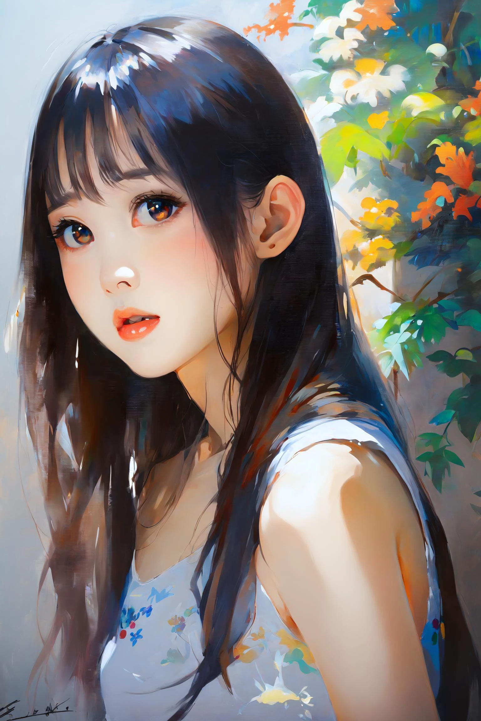 oil painting, vivid colors, beautiful light,
Masterpiece, best quality, 1girl, <lora:kwFemale_Beta40-SDXL_v1:1>, asian