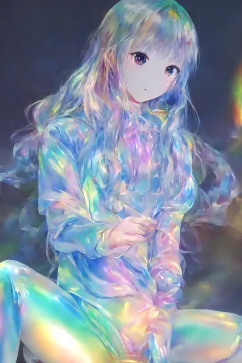 iridescent painting, prismatic, holographic, chromatic aberration,
Masterpiece, best quality, 1girl, <lora:kwFemale_Beta40-SDXL_v1:1>, chinese
