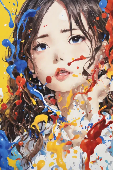 Colorful, multiple colors, intricate detail, splash screen, photorealistic, intricately detailed fluid gouache painting, calligraphy, acrylic, watercolor art,
Masterpiece, best quality, 1girl, <lora:kwFemale_Beta40-SDXL_v1:1>,
