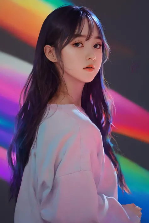 iridescent painting, prismatic, holographic, chromatic aberration,
masterpiece, best quality, 1girl, <lora:kwFemale_Beta40-SDXL_v1:1>, asian,waifu