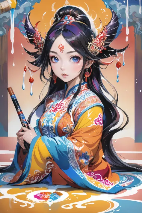 Colorful, multiple colors, intricate detail, splash screen, photorealistic, intricately detailed fluid gouache painting, calligraphy, acrylic, watercolor art,
masterpiece, best quality, 1girl, <lora:kwFemaleBeta42_SDXL_v1:1>, asian