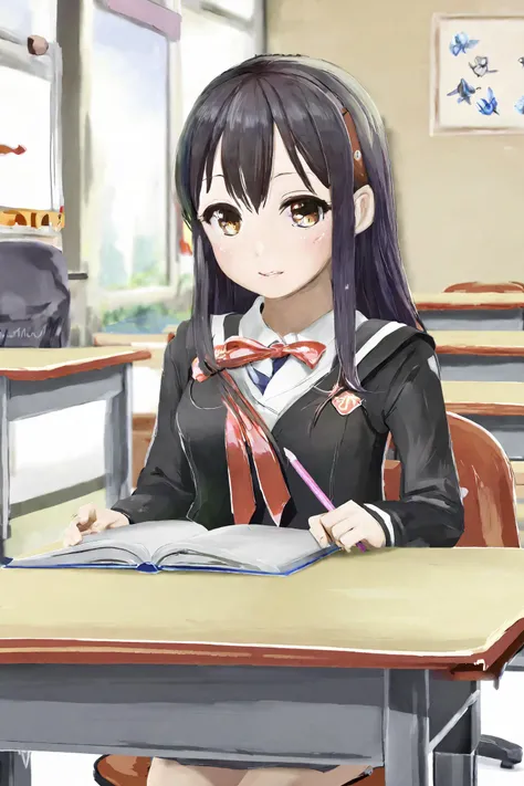 masterpiece, best quality, 1girl, <lora:kwFemaleBeta42_SDXL_v1:1>,
asian,waifu,cleavage,
student,classroom,bag,table