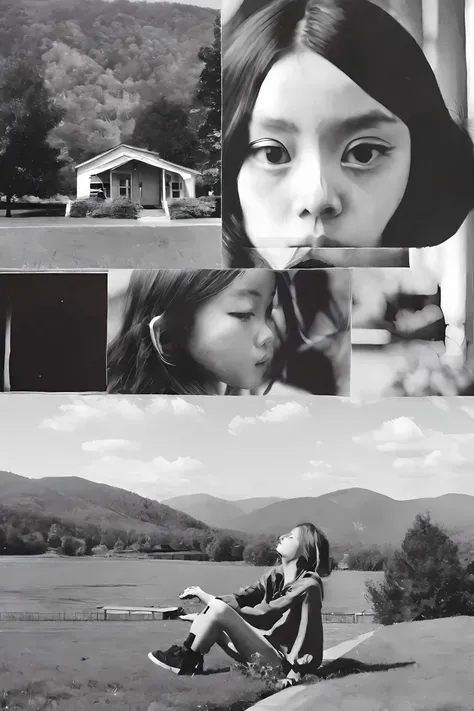 masterpiece, best quality, 1girl, <lora:kwFemaleBeta42_SDXL_v1:1>,
graphic artist's pareidolia photography work,music in her head ,dreamy collages, black mountain college, pop inspo, bold figuration, split toning ,hyper detailed