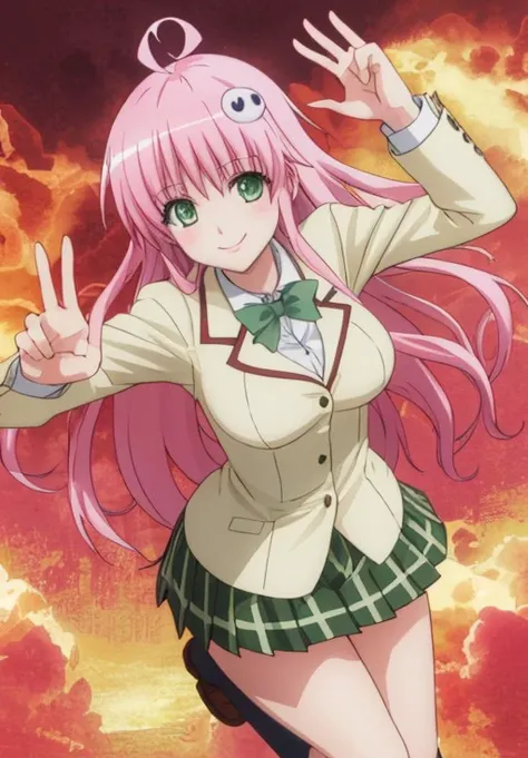 <lora:ToLOVERu:0.6>,LalaDevilukeSchool,smile,dynamic pose,