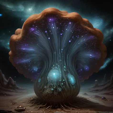 DonMASKTexXL Pale Spore Print Medium Spherical Fuzzy mushroom, Webbed, Rough, Root Envelopment, Expanse, Stellate, Emitting light, Light Distant Gills, Straight Margin Pileus,,Inner Layered Volva, Health-enhancing, , tech, scifi, futuristic <lora:DonMASKTexXL:1.0>