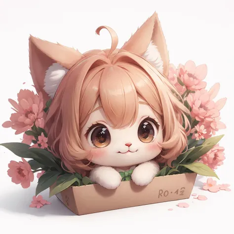 masterpiece, best quality, absurdres , panorama, from above, perfect anatomy, ultimate detailed, (an extremely delicate and beautiful:1.2), (1 very cute chibi girl:1.3), solo, :3,
cat ears, (long side hair), long hair, disheveled hair, (detailed eyes:1.3), inside a cardboard box, peeking from inside a cardboard box, sparkling eyes,
fluffy cute dress, soft smile, fur, hairy,  <lora:04hairy:0.7>