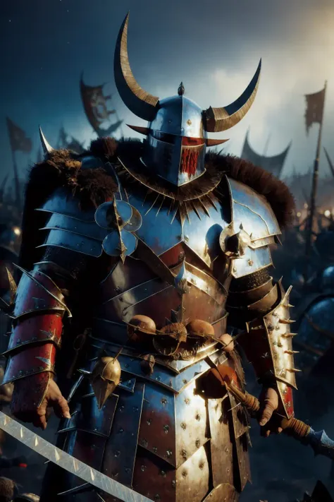 chaos warrior fighting, undivided, battlefield, group, best quality, dirty, bloodstained, dirty armor, satanic
dark room, dim light, masterpiece, photorealistic, , absurdres, (absurdly detailed:1.2),
<lora:epiNoiseoffset_v2:1> <lora:chaosWarriorLora_v10:1>