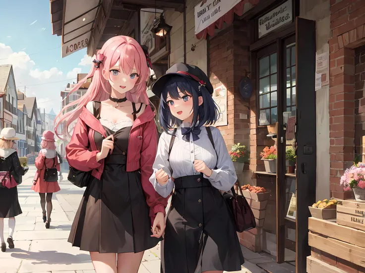 2 girls, A town full of sweets.