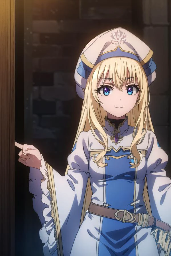 priestess, <lyco:priestesss2-lyco-nochekaiser:1>,
priestess, blonde hair, blue eyes, long hair, hair between eyes, (small breast:1.2), smile,
BREAK boots, dress, frilled sleeves, frills, hat, white headwear, pelvic curtain, high heels, robe, thigh boots, thighhighs, white thighhighs, long sleeves, puffy sleeves,
BREAK indoors, church,
BREAK looking at viewer, (cowboy shot:1.5),
BREAK <lyco:GoodHands-beta2:1>, (masterpiece:1.2), best quality, high resolution, unity 8k wallpaper, (illustration:0.8), (beautiful detailed eyes:1.6), extremely detailed face, perfect lighting, extremely detailed CG, (perfect hands, perfect anatomy),