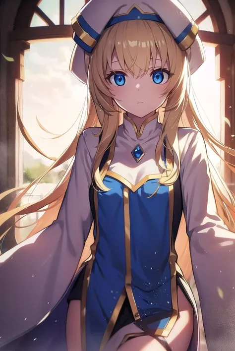 priestess, <lyco:priestess-LYCORIStest:1>, priestess, blonde hair, blue eyes, long hair, hat, (small breast:1.2),
BREAK ,
BREAK looking at viewer,
BREAK city,
BREAK <lora:GoodHands-vanilla:1>, (masterpiece:1.2), best quality, high resolution, unity 8k wallpaper, (illustration:0.8), (beautiful detailed eyes:1.6), extremely detailed face, perfect lighting, extremely detailed CG, (perfect hands, perfect anatomy),