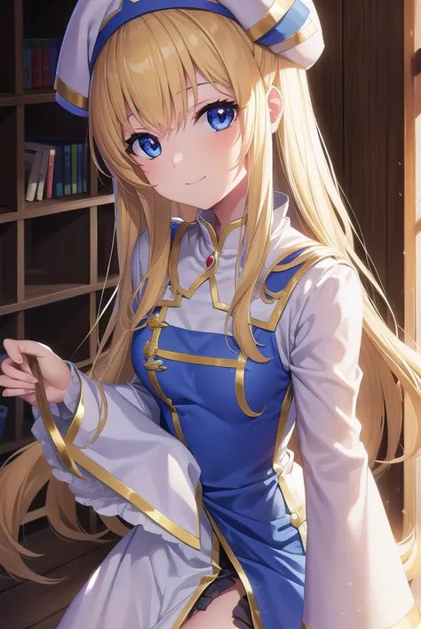 priestess, <lyco:priestess-lyco-nochekaiser:1>, 
priestess, blonde hair, blue eyes, long hair, hair between eyes, (small breast:1.2), smile,
BREAK boots, dress, frilled sleeves, frills, hat, white headwear, pelvic curtain, high heels, robe, thigh boots, thighhighs, white thighhighs, long sleeves, puffy sleeves,
BREAK looking at viewer,
BREAK indoors, church,
BREAK <lyco:GoodHands-beta2:1>, (masterpiece:1.2), best quality, high resolution, unity 8k wallpaper, (illustration:0.8), (beautiful detailed eyes:1.6), extremely detailed face, perfect lighting, extremely detailed CG, (perfect hands, perfect anatomy),