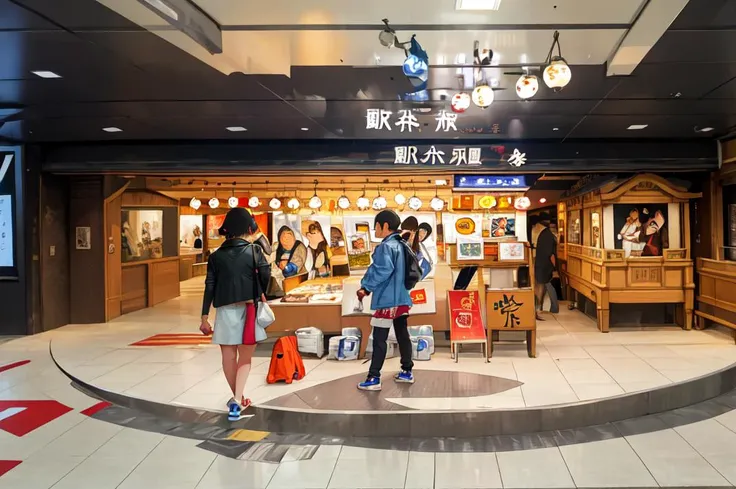 masterpiece, best quality, ultra-detailed, extremely detailed, illustration,
STOKYO, STSmatsuri, exterior, bag, tile floor, scenery, 1boy, shop, tiles, reflective floor, black hair, wide shot, 1girl, ceiling light, shoes, from behind, short hair, jacket, standing, realistic,
<lora:STOKYO_matsuri_V1_1_MIDD:1>