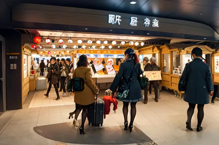 masterpiece, best quality, ultra-detailed, extremely detailed, illustration,
STOKYO, STSmatsuri, exterior, multiple girls, shop, train station, bag, coat, multiple boys, black hair, walking, long hair, storefront, brown hair, short hair, luggage, rolling suitcase, outdoors, scenery, sign, pantyhose, handbag, from behind, real world location, lantern, suitcase, skirt, shoes, high heels, paper lantern,
<lora:STOKYO_matsuri_V1_1_MIDD:1>